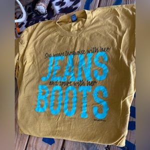 Turquoise Boots Western Graphic Tee
